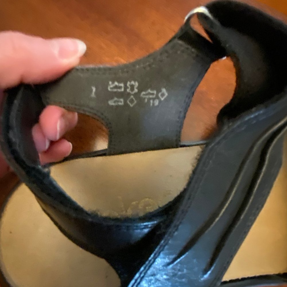 Rieker Women's Black Leather Adjustable Strap Sandals - Picture 14 of 16